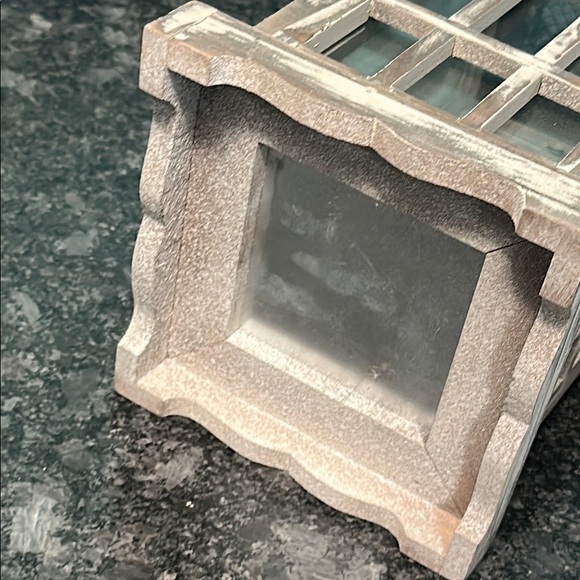 Rustic Wooden Lantern Candle or Accessory Holder Enclosed w/ Hinged Latched Door - Picture 12 of 13